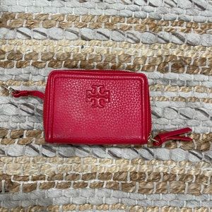 Tory Burch Red Zip coin wallet